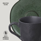 ORGANIC COFFEE CUP + ORGANIC SAUCER GREENERY