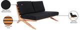 Tahiti Teak Outdoor Loveseat - Stylish Waterproof Fabric for Elegant Patio Relaxation and Durability
