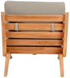 Tahiti Waterproof Fabric Outdoor Chair - Durable Teak Design for Ultimate Patio Comfort and Style