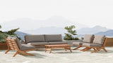 Tahiti Waterproof Fabric Outdoor Chair - Durable Teak Design for Ultimate Patio Comfort and Style