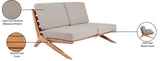 Tahiti Teak Outdoor Loveseat - Stylish Waterproof Fabric for Elegant Patio Relaxation and Durability