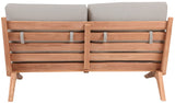 Tahiti Teak Outdoor Loveseat - Stylish Waterproof Fabric for Elegant Patio Relaxation and Durability