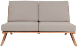 Tahiti Teak Outdoor Loveseat - Stylish Waterproof Fabric for Elegant Patio Relaxation and Durability