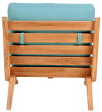Tahiti Waterproof Fabric Outdoor Chair - Durable Teak Design for Ultimate Patio Comfort and Style