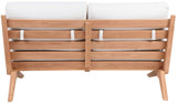 Tahiti Teak Outdoor Loveseat - Stylish Waterproof Fabric for Elegant Patio Relaxation and Durability
