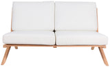 Tahiti Teak Outdoor Loveseat - Stylish Waterproof Fabric for Elegant Patio Relaxation and Durability