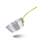 Mauviel M'COOK B 5-Ply Splayed Saute Pan With Brass Handle