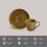 ORGANIC COFFEE CUP + BIO SAUCER AMBER
