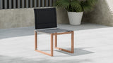 Tulum Teak Outdoor Dining Side Chair - Durable Mesh Fabric for Stylish Relaxation & Comfort