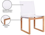 Tulum Teak Outdoor Dining Side Chair - Durable Mesh Fabric for Stylish Relaxation & Comfort