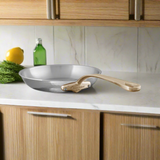 Mauviel M'ELITE B Hammered 5-Ply 3-Piece Cookware Set With Brass Handles