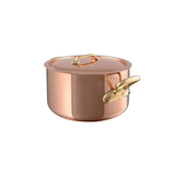 Mauviel M'Heritage M'200 B 8-Piece Copper Cookware Set With Brass Handles