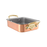 Mauviel Copper Roasting Pan with Brass Handles, 5.51 x 3.94-In