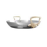 Mauviel M'ELITE B Hammered 5-Ply Paella Pan With Brass Handles