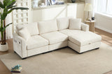 NARLO 97" 3-Seater Sofa with 1 Storage Ottoman