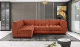 Quinn 101" Chenille Fabric Upholstered 4pc. Modular Sectional