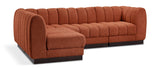 Quinn 101" Chenille Fabric Upholstered 4pc. Modular Sectional