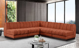 Quinn 98" Chenille Fabric Upholstered 5pc. Modular Sectional