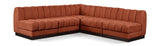 Quinn 98" Chenille Fabric Upholstered 5pc. Modular Sectional