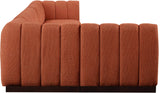Quinn 165" Chenille Fabric Upholstered 6pc. Modular Sectional