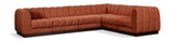 Quinn 133" Chenille Fabric Upholstered 6pc. Modular Sectional