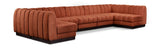 Quinn 165" Chenille Fabric Upholstered 7pc. Modular Sectional