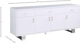 Excel Contemporary Sideboard Buffet with Spacious Drawers, Elegant Gold Accents, and Durable Design