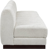 Quinn 128" Chenille Fabric Upholstered 4pc. Armless Modular Sofa