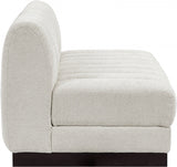 Quinn 64" Chenille Fabric Upholstered 2pc. Armless Modular Loveseat