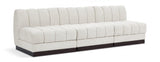 Quinn 96" Chenille Fabric Upholstered 3pc. Armless Modular Sofa