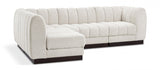 Quinn 101" Chenille Fabric Upholstered 4pc. Modular Sectional