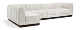 Quinn 133" Chenille Fabric Upholstered 5pc. Modular Sectional