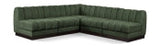 Quinn 98" Chenille Fabric Upholstered 5pc. Modular Sectional