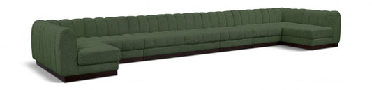 Quinn 229" Chenille Fabric Upholstered 9pc. Modular Sectional