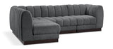Quinn 101" Chenille Fabric Upholstered 4pc. Modular Sectional