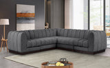 Quinn 101" Chenille Fabric Upholstered 5pc. Modular Sectional