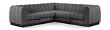 Quinn 101" Chenille Fabric Upholstered 5pc. Modular Sectional