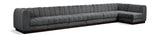 Quinn 197" Chenille Fabric Upholstered 7pc. Modular Sectional