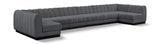 Quinn 197" Chenille Fabric Upholstered 8pc. Modular Sectional