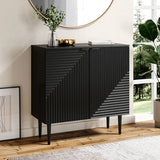 Lasse 35" Tall+2-Door Accent Cabinet