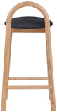 Calvin - Faux Leather Stool - Light Brown Legs