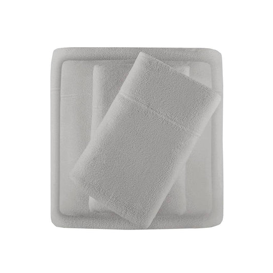 Microfleece Warm Sheet Set, Grey