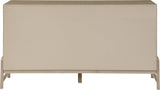 Kaya Contemporary Dresser - Stylish Oak Veneer Furniture with Vegan Leather Accents and Solid Legs