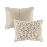 Tufted Medallion Comforter/Duvet Cover Set, Taupe