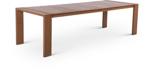 Maui Natural Outdoor Patio Dining Table - Stylish 108" Aluminum Frame, Perfect for Gatherings!