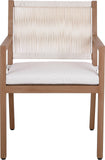 Maui Outdoor Patio Dining Arm Chair Set of 2 - Stylish Aluminum Frame with Quick-Dry Cushions