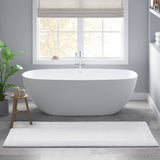 100% Cotton Tufted 3000 Gsm Reversible Bath Rug, White