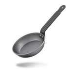 Mauviel M'STEEL Black Carbon Steel Blini Pan, 4.7-In