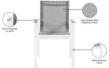 Nizuc Contemporary Outdoor Patio Dining Arm Chair Set of 2 with Durable Waterproof Mesh Fabric
