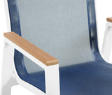 Nizuc Contemporary Outdoor Patio Dining Arm Chair Set of 2 with Durable Waterproof Mesh Fabric